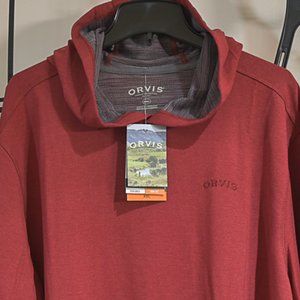 Orvis men Northpoint pullover hoodie XL XXL, L , M in RED color
